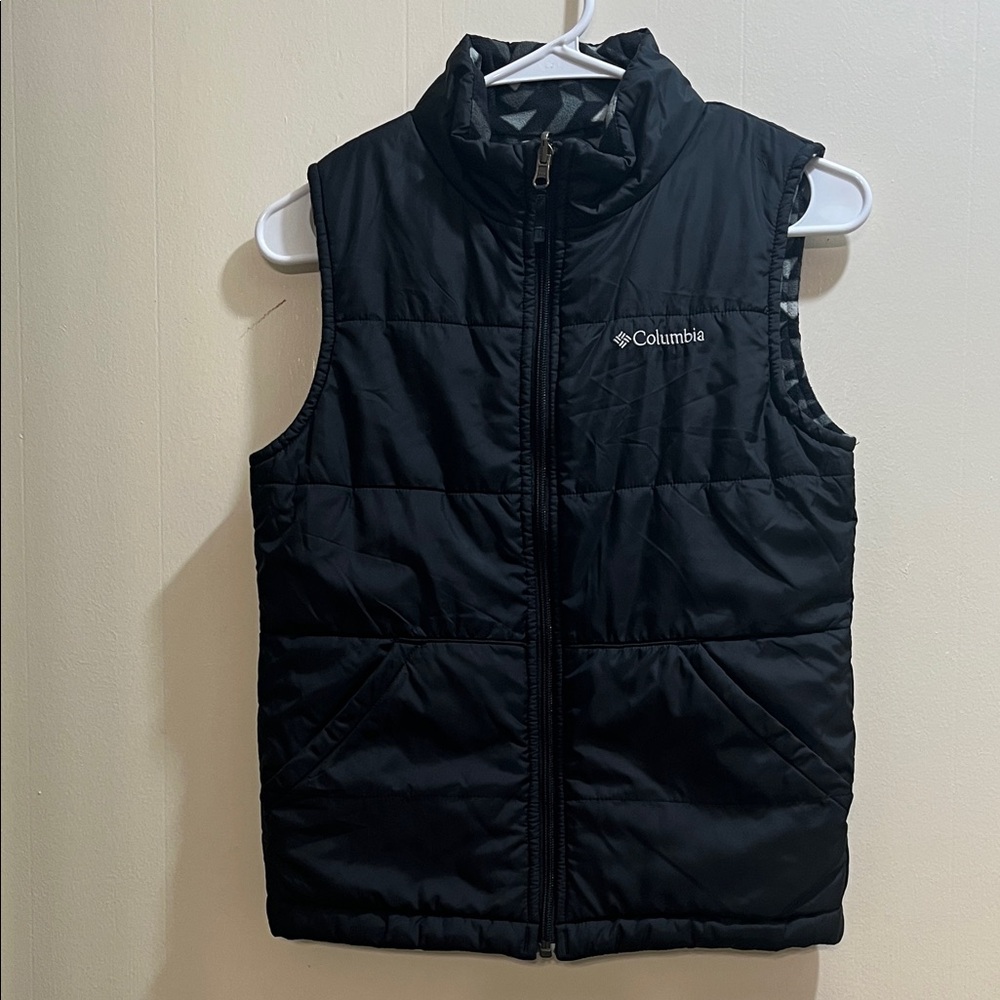 Columbia Youth Reversible PufferVest/Black (10-12)